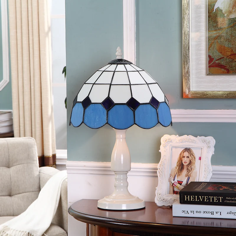 Настольная лампа Тиффани с абажуром ручной работы tiffanylamp для спальни гостиной