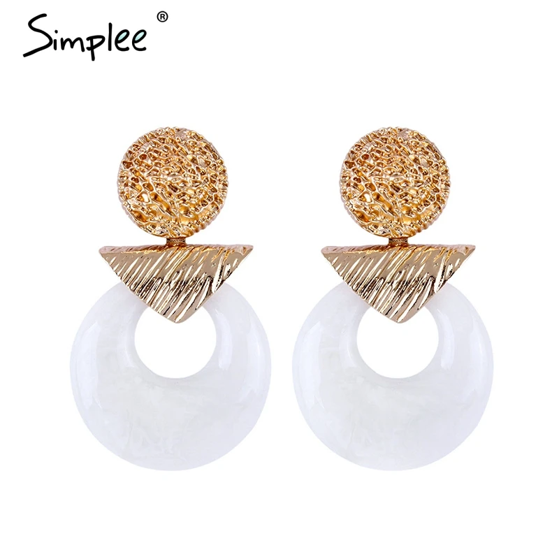 Просто элегантно акрил большие серьги висюльки для женщин Винтаж роскошные дамы