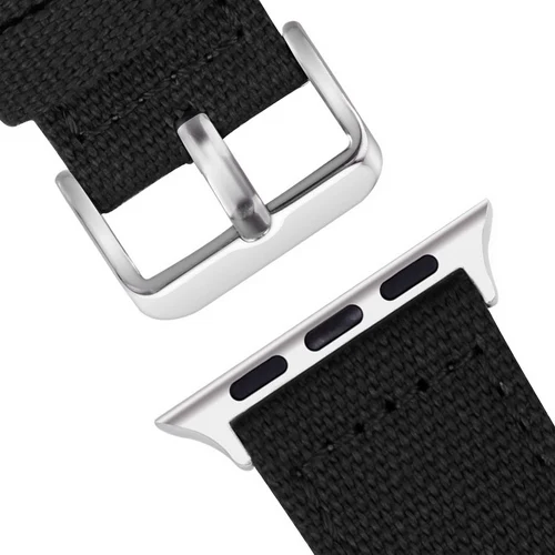 black Fullmosa для наручных часов Apple Watch, версии, 8 цветов Холст НАТО Стиль для наручных часов iWatch, ремешок совместим с Apple Watch Series 4/3/2/1 38 мм/42 мм - Цвет ремешка: black