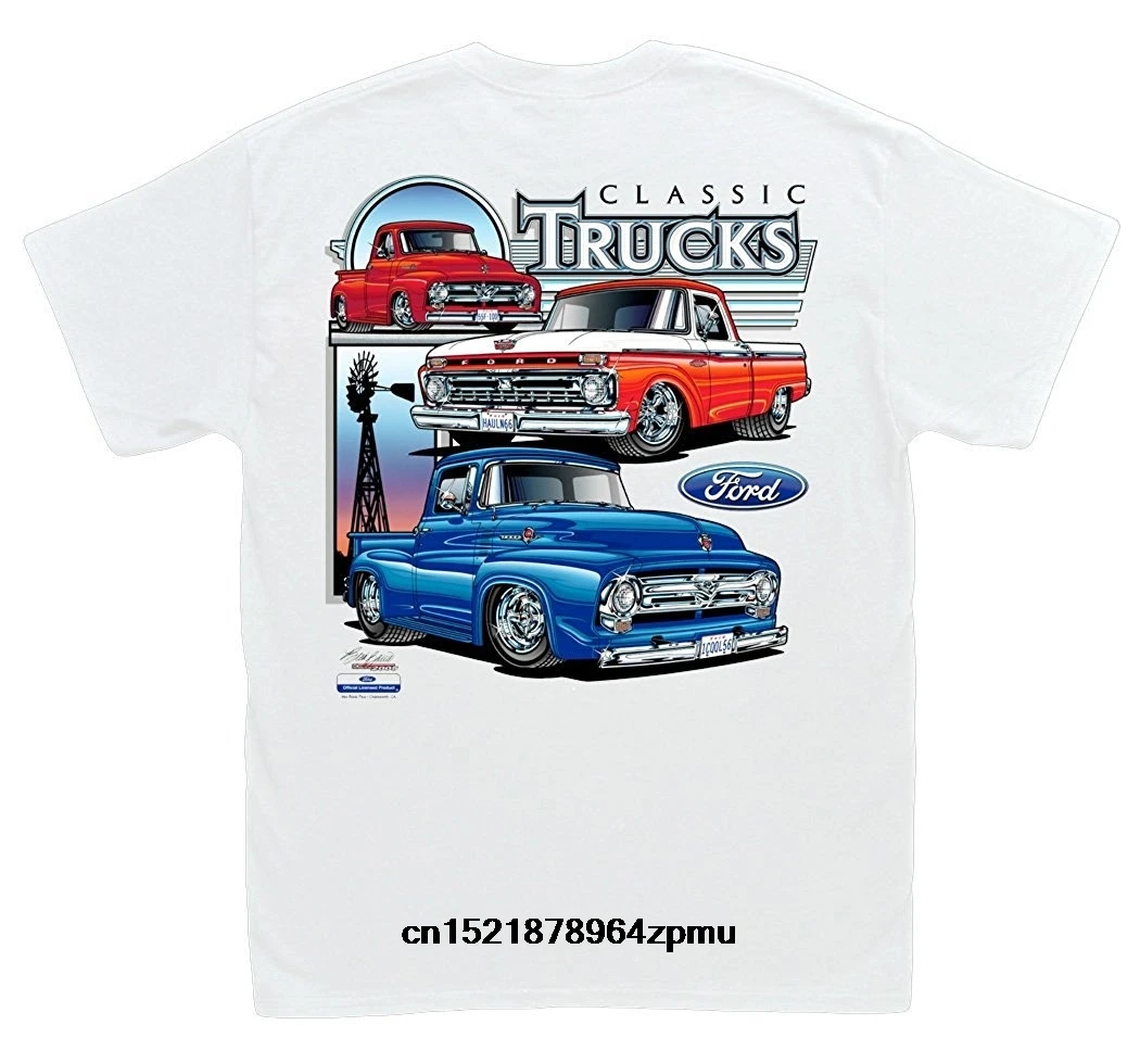Для мужчин футболка Ford Classic Trucks забавная новинка wo мужчин|Мужские футболки| |