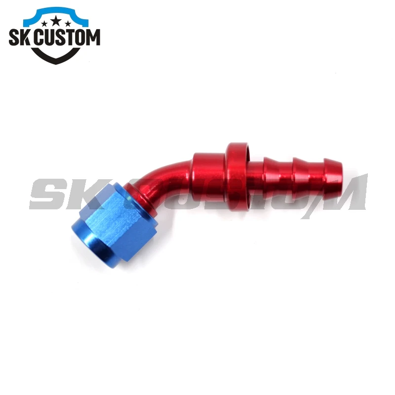 Sk custom Racing 4 шт. фитинг нажимной конец шланга прямой + 45 90 180 градусов