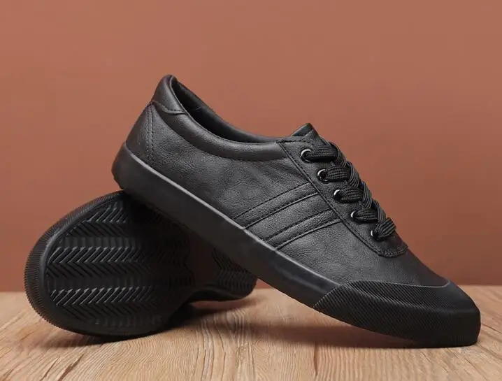 2022 Autumn New Fashion Men Shoes Lace-Up Leather Casual Trend Cool Loafers Flat Skate Shoe | Обувь