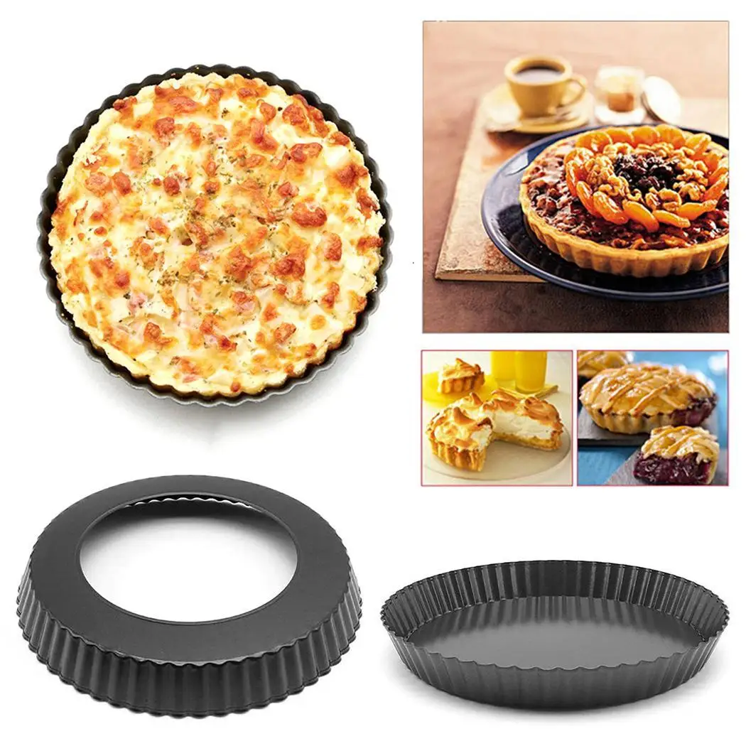 9 дюймовый Черный антипригарный дисковый лоток для кухонного торта