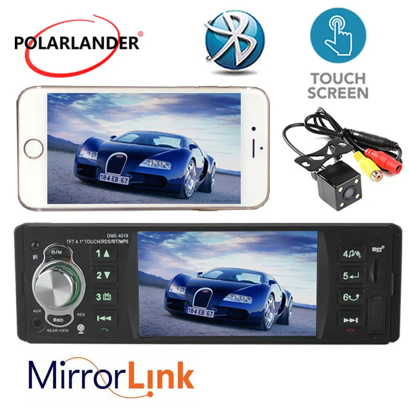 Автомобильный стерео радио MP3 MP4 плеер 4 1 ''HD сенсорный TFT экран 12V автомобильный