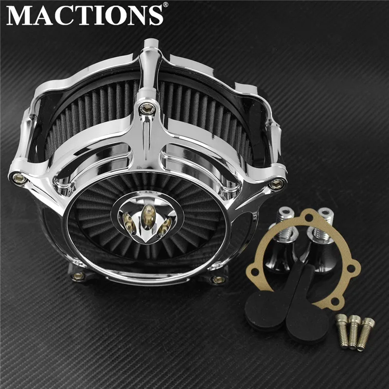 Motorcycle Chrome Air Filter Cleaner For Harley Sportster 883 1200 Iron XL Touring Road King Dyna Fatboy FXDLS FLSTNSE Softail
