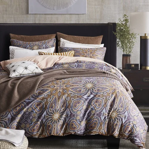 bedding set 4 Винтажный цветочный набор пододеяльников для пуховых одеял с птицами, много цветов, шелковистый Комплект постельного белья из египетского хлопка, простыня, подушка, shams queen King size - Цвет: bedding set 4
