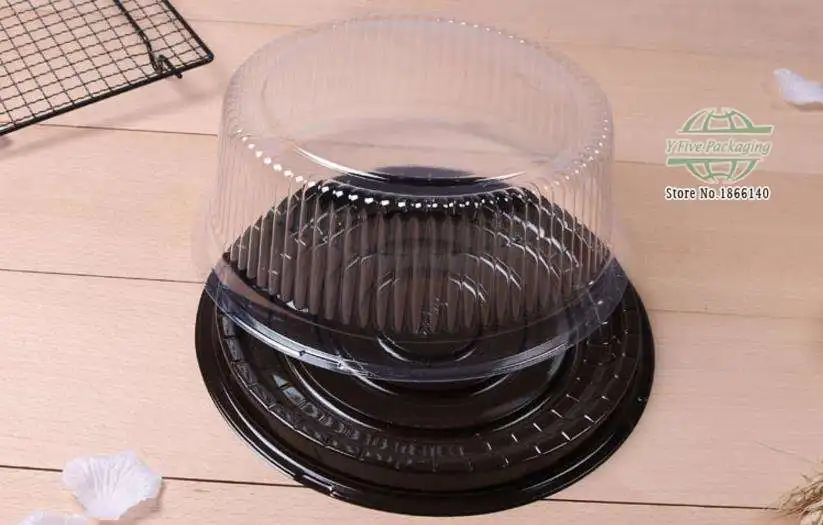 8 дюймов Большая круглая коробка для выпечки прозрачная пластиковая торта