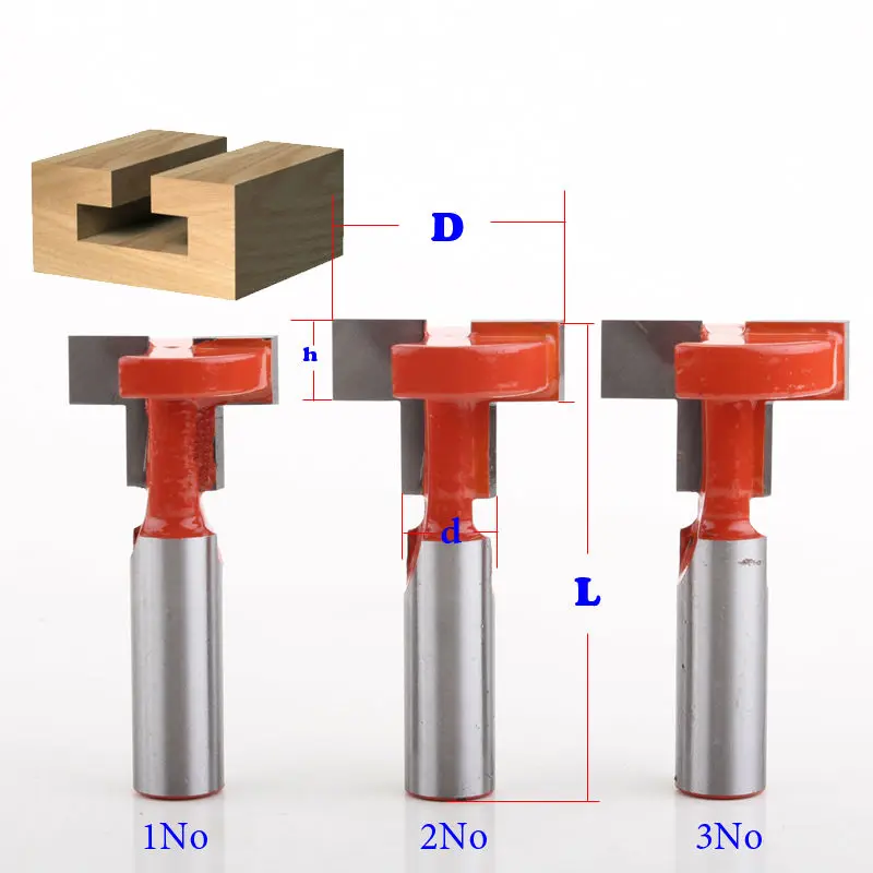 1pcs 12mm Shank Top Quality T-Slot &amp T-Track Slotting Router Bit For Woodworking Chisel Cutter Wholesale Price Wood Cutting Tool |