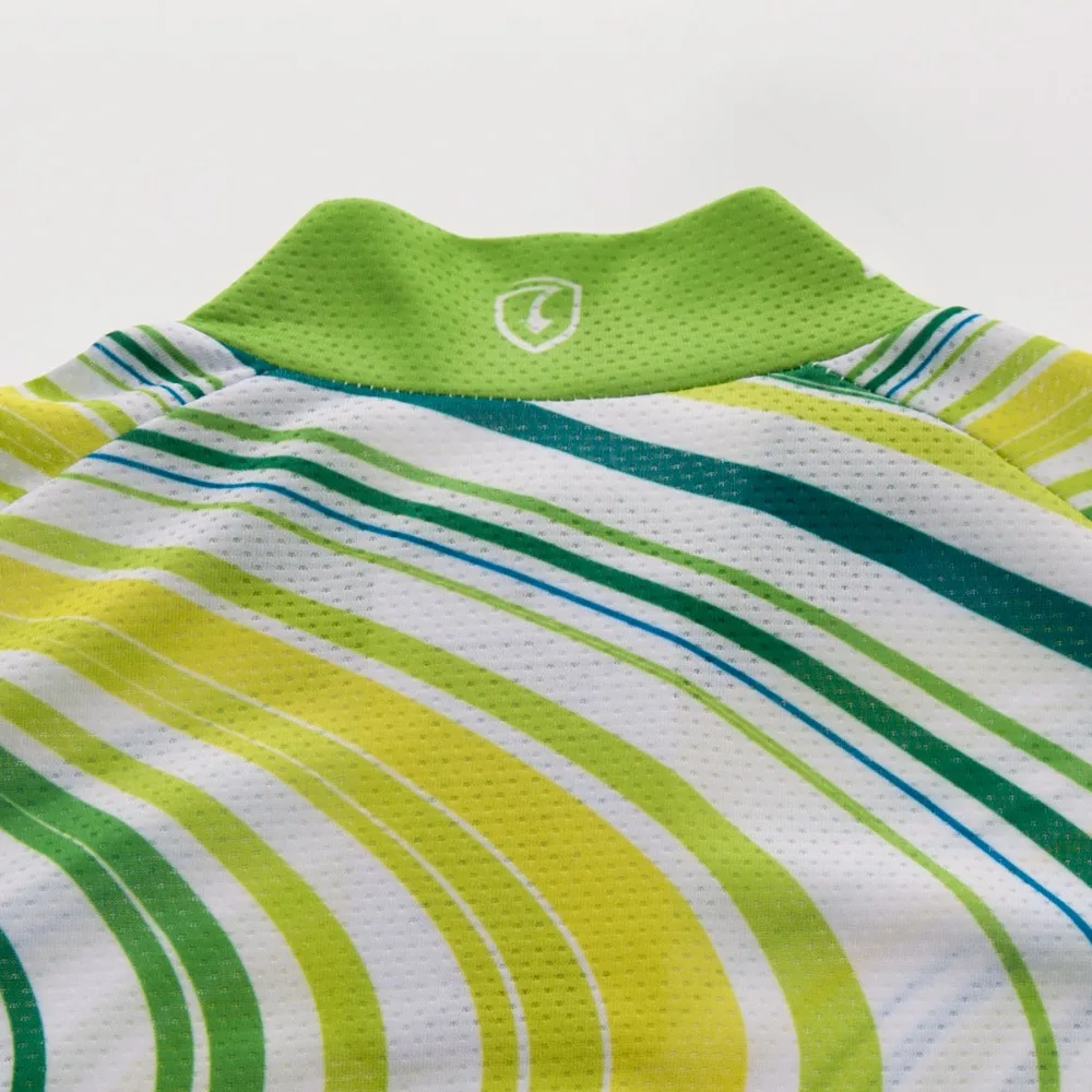 Green Stripe Design Men Cycling Jersey 2018 Short Riding Bicycle Clothing Sport Jerseys Customized/Wholesale Service | Спорт и