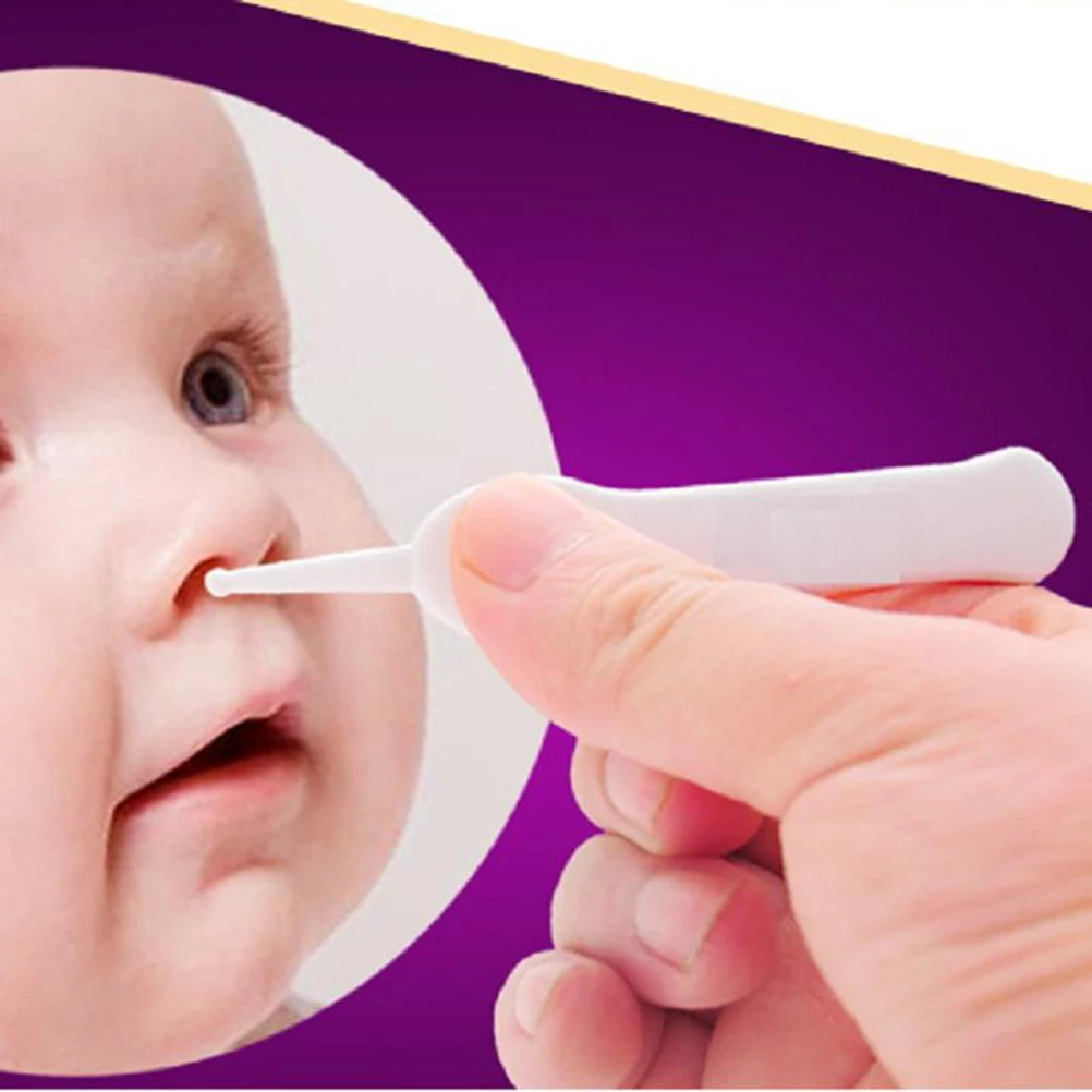 

Baby Care Ear Nose Navel Cleaning Tweezers Safety Forceps Plastic Cleaner Clip