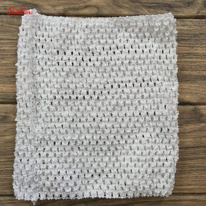 white 9 дюймов, обхват груди, для детей, 20x23 см, эластичная, обернутая грудь, вязаная повязка на голову, для девочек, пачка, топы, широкие, сделай сам, юбка, платье 5Z-SH939 - Цвет: white