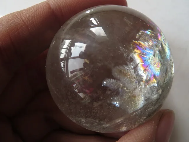 Натуральный прозрачный кварц радуга шар Хрустальная Сфера оздоровление 42 г +