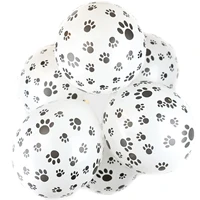 10pcs cute dog paw print balloons simple home decoration supplies kids toys 12 inches fashion festive party decor ballons