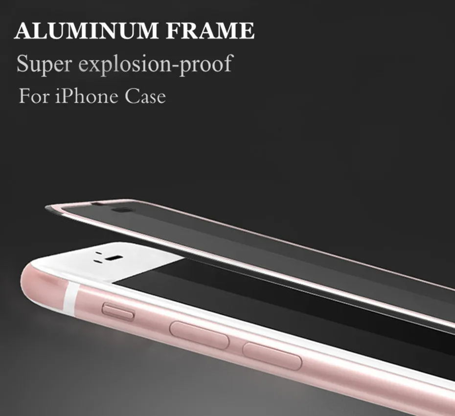 3D полное покрытие Защитное стекло для iphone 6 6s 7 8 plus x защита экрана из алюминиевого
