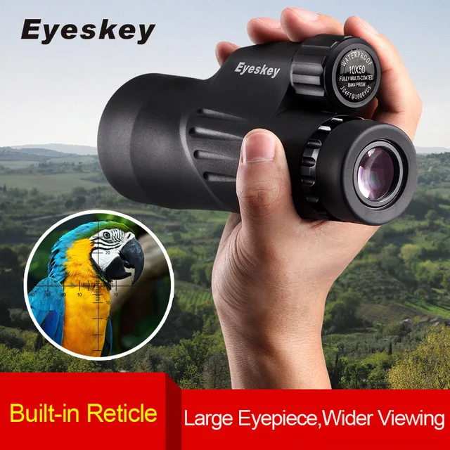 

Eyeskey 10x50 Built-in Reticle Rangefinder Monocular Telescope Waterproof Nitrogen Camping Hunting Scopes with Bak4 Wholesale