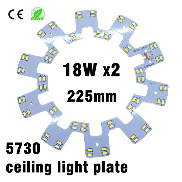 18 вт x2 SMD 5730 светодиодный потолочный светильник печатная плата для модернизации