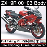 body factory red for kawasaki ninja zx 9r 9 r 900 zx 9r 2000 2001 2002 2003 62hc 1 zx900 900cc zx9 r zx9r 00 01 02 03 fairing