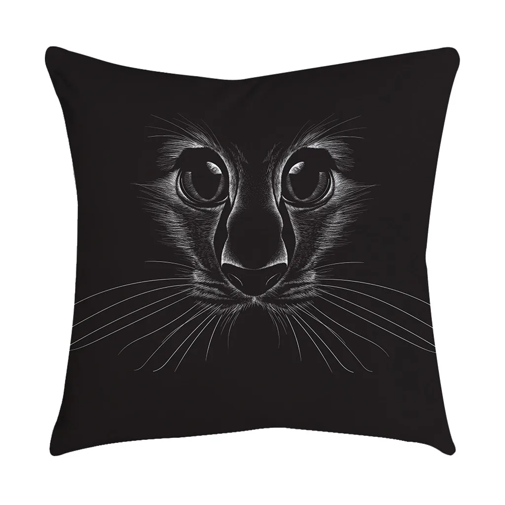 Наволочка для подушки декоративные розовые Черные искусственные Чехлы