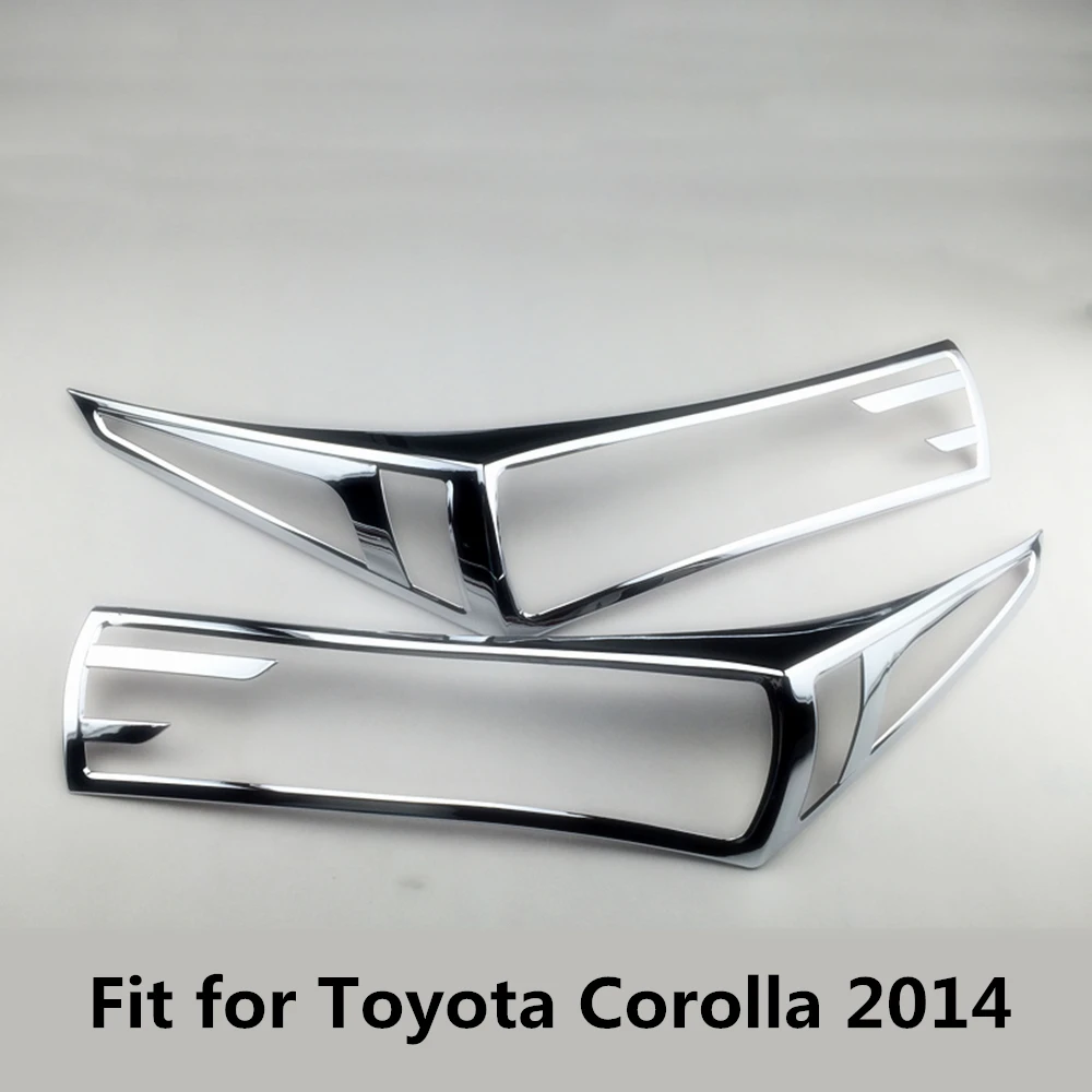 Накладка на передние фары для Toyota Corolla 2014 хромированная защитная накладка из АБС