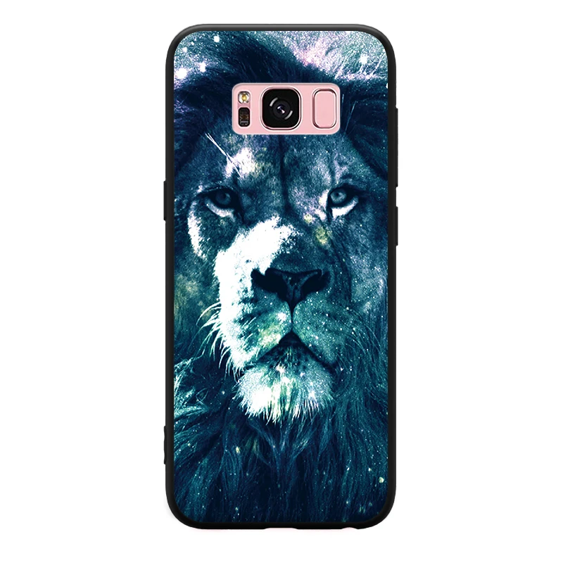 Красочный волк, сова, Лев, павлин, животный рисунок для samsung Galaxy S6, S7 Edge, S8, S9 Plus, Note 3, 4, 5, 8, 9, жесткий чехол для телефона