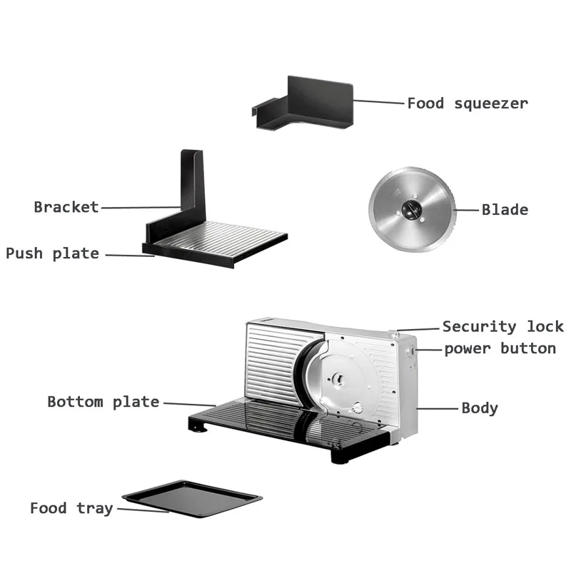 

BETOHE Electric Food Slicer Meat Planing Mutton Roll Beef Slicer Vegetable Automatic Cutting Machine Adjustable Thickness