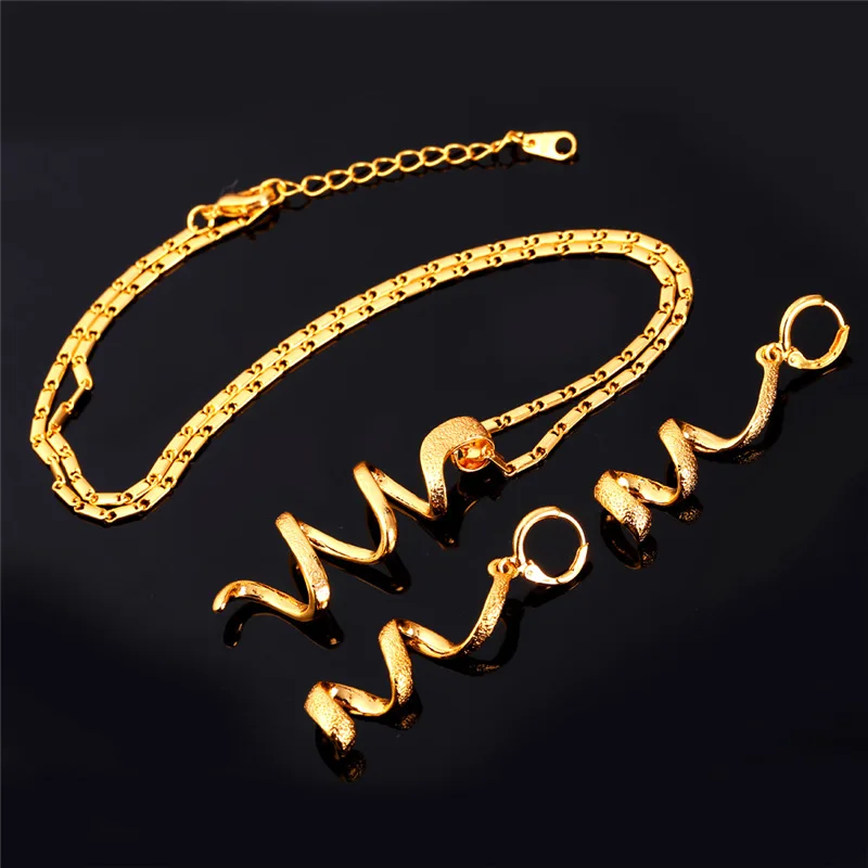 Kpop набор длинных спиральных ожерелий и серег для женщин серьги капли