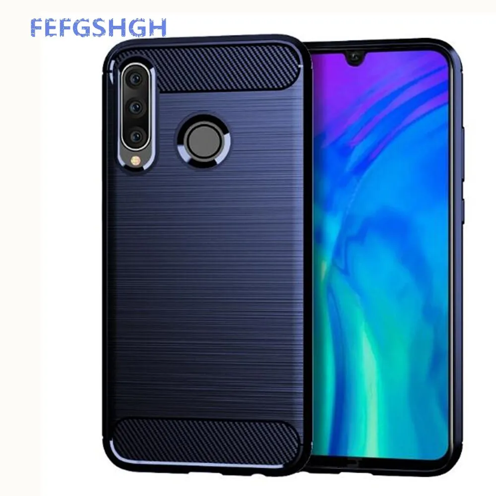 Чехол для Huawei Honor 20 Pro мягкий силиконовый матовый чехол из углеродного волокна Lite