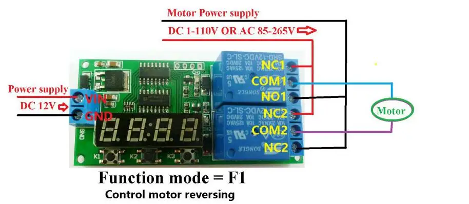 DC 5v/ 12V цифровой двойной программируемый реле управления таймер задержки цикла