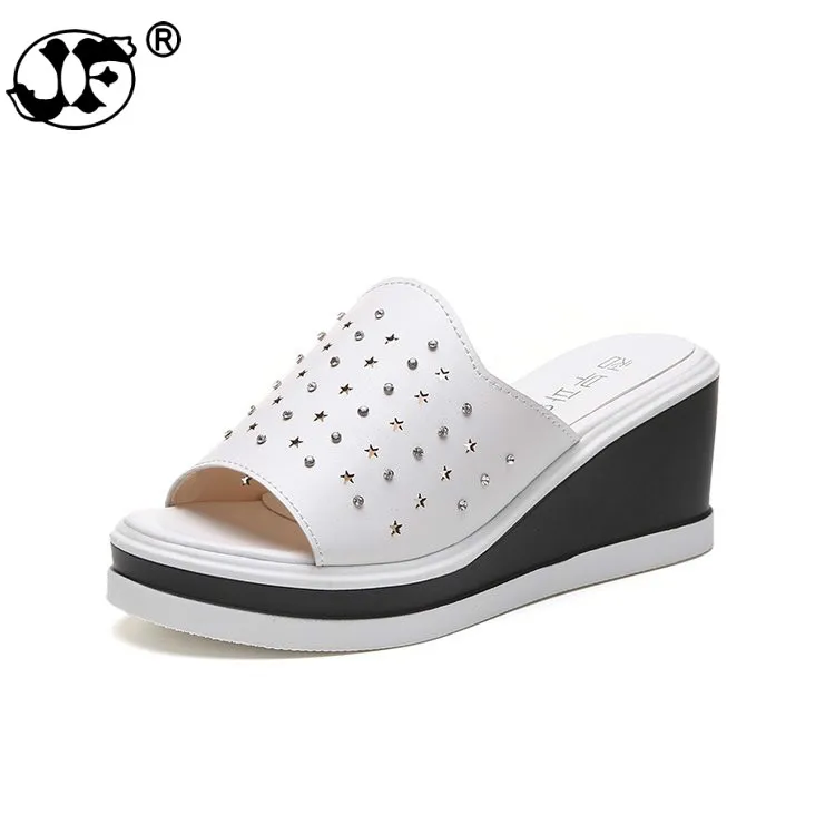 

2019 Women Summer Home Slippers Flip Flops Peep Toe Sandals Platform Thick Bottom Sandals Ladies Shoes Zapatos Mujer jkm8