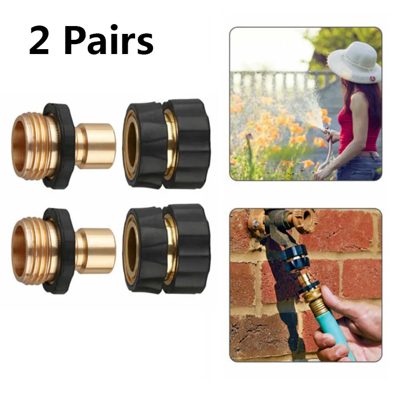 4pcs Male/Female Tap Adapter Universal Garden Hose Quick Connect Set 3/4&quot Thread replacement accessories | Дом и сад