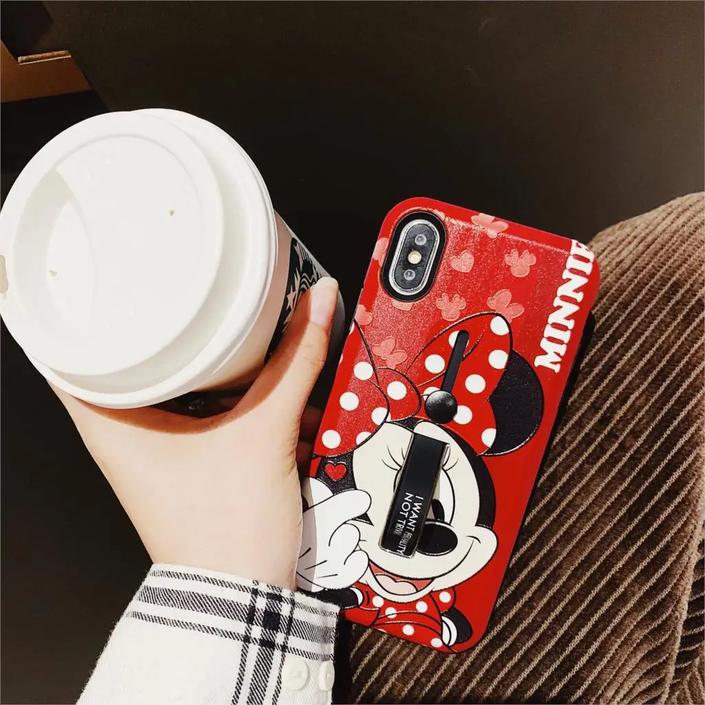 Пара 3D мультфильм Disneys Микки и Минни чехол для iPhone 6 6S 7 8 Plus X xr xs max Невидимый