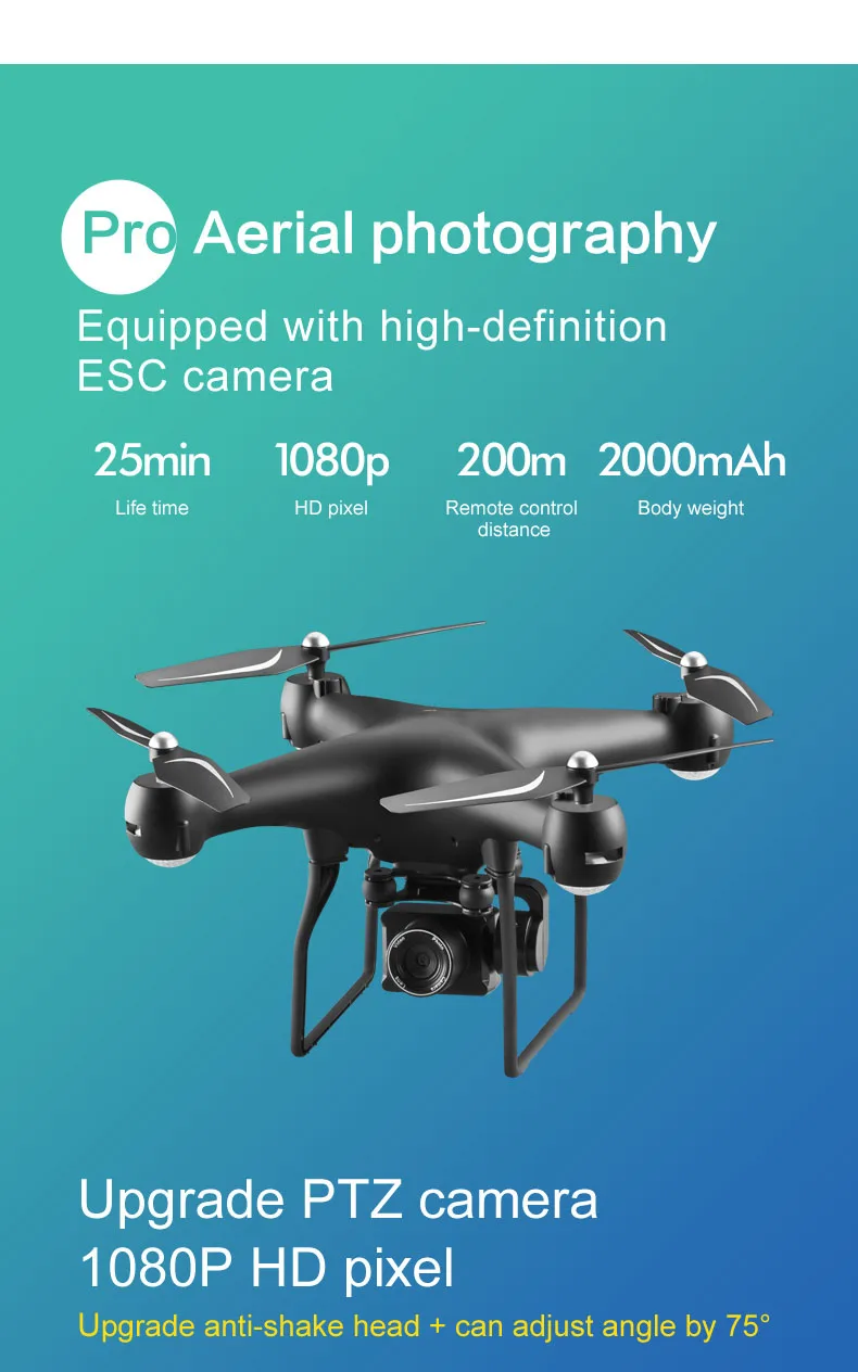 Дрон камера 480P 1080P rc Квадрокоптер HD аэрофотосъемка давление воздуха RC вертолет полёт 20 минут игрушки в подарок