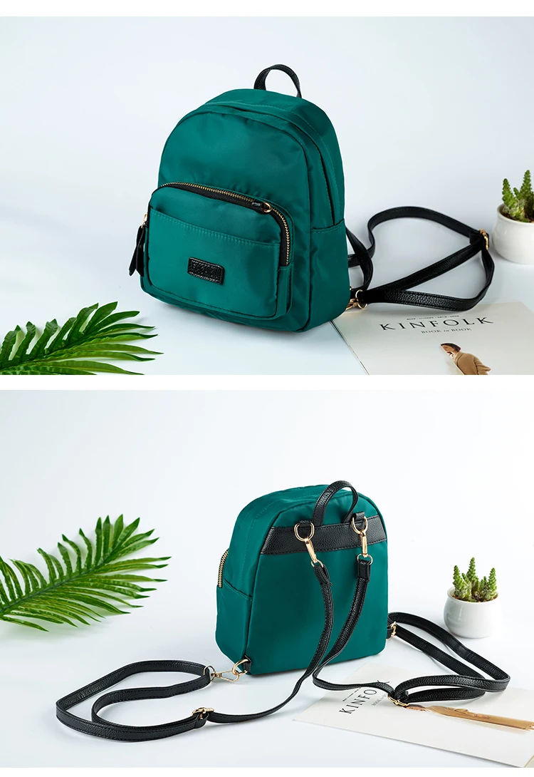 Нейлоновый водонепроницаемый мини-женский рюкзак с длинным ремнем, сумка через плечо, с рисунком в виде ракушки, с несколькими карманами, повседневные Рюкзаки