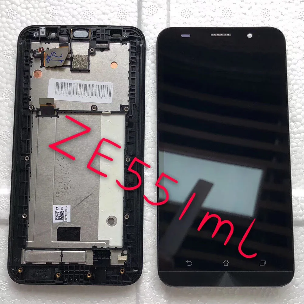 Дигитайзер сенсорного экрана ЖК-дисплей в сборе с рамкой для ASUS Zenfone 2 ZE551ML Z00AD |