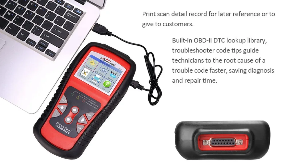 Лидер продаж kw830 AL519 OBD2 EOBD автомобиля код ошибки чтения сканер автомобильный