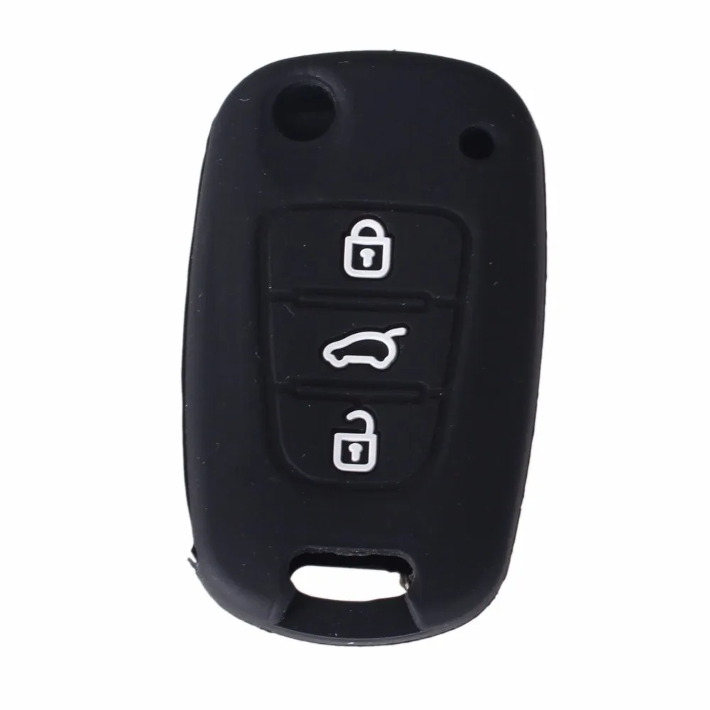 KEYYOU 3 кнопки силиконовый чехол для ключей от машины подходит KIA K2 K5 Sportage Sorento Флип