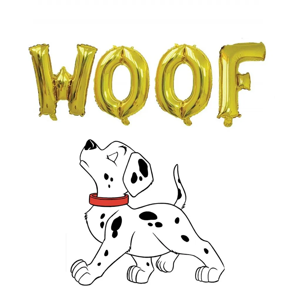 4 шт. Pet Dog Puppy Party баннер с надписью Glod Silver Woof надувные шары из алюминиевой фольги