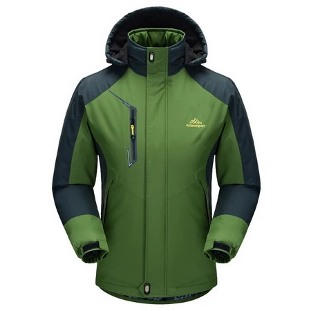 army green LoClimb, Мужская водонепроницаемая куртка из искусственного меха, зимнее теплое спортивное пальто, Мужская ветровка, треккинг, альпинизм, флисовые куртки, AM167 - Цвет: army green