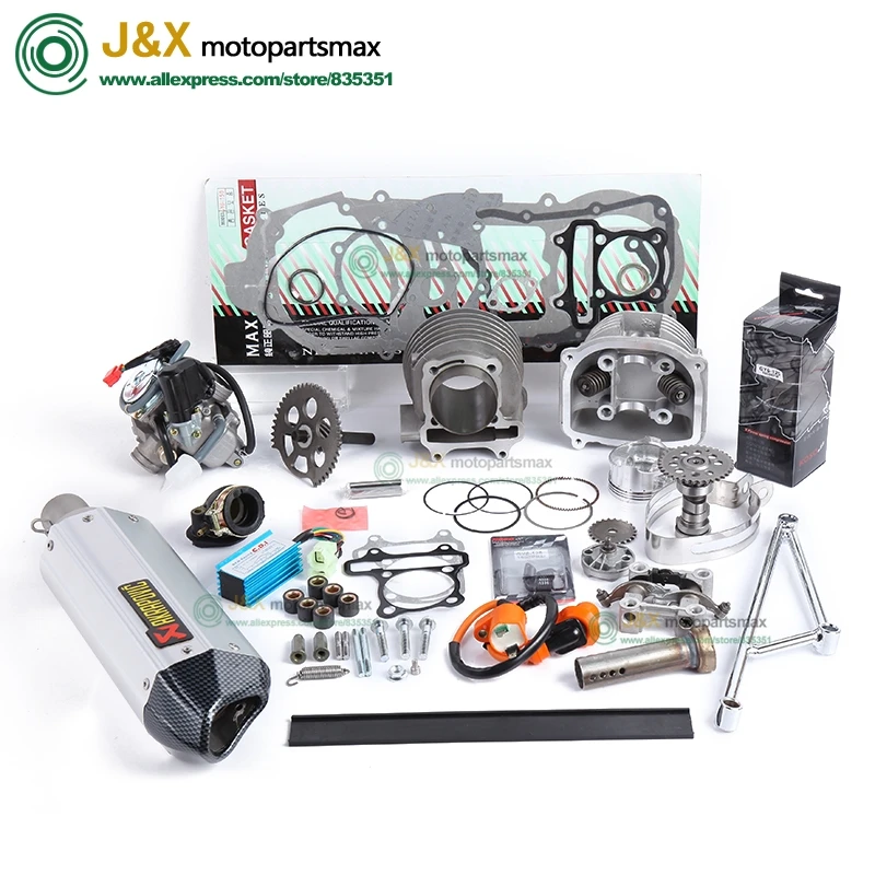 GY6 150cc 57 4 мм гоночный Распредвал CDI глушитель выхлопных газов масляный насос и