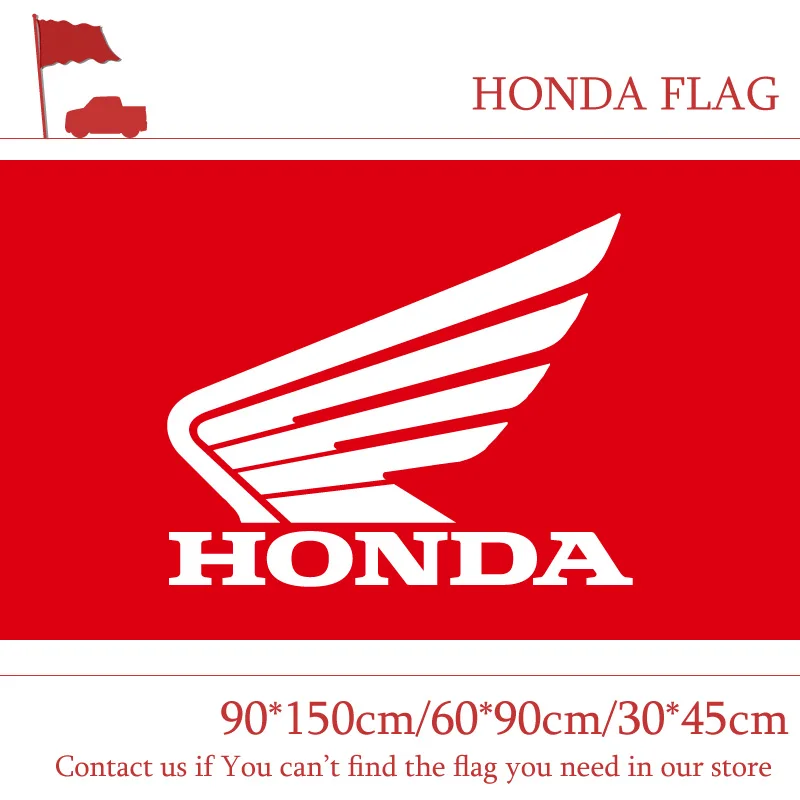 90*150 см/60*90 см/30*45 см Honda Автомобильный флаг 3x5ft полиэстер для продажи автомобиля