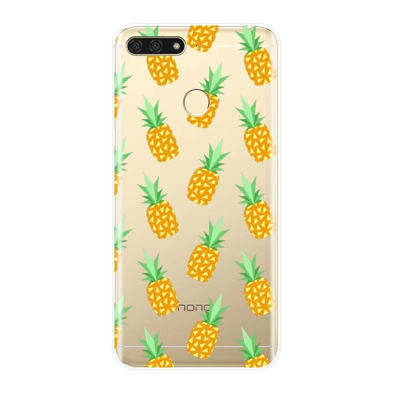 TPU Cute Pineapple Phone Case Silicone For Huawei Y5 Y6 Y7 Prime 2018 Y9 2019 Soft Back Cover Y3 2017 II Pro | Мобильные телефоны и