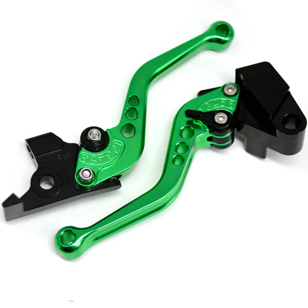 Short-Green Короткие и длинные для Kawasaki ER-5 Er5 2005-2004 аксессуары для мотоциклов ЧПУ Рычаги Тормозная система сцепления - Цвет: Short-Green