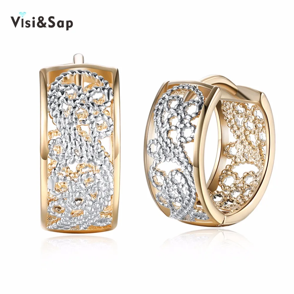 Visisap с выбитым узором серьги кольца для женщин офисные подарочные модное