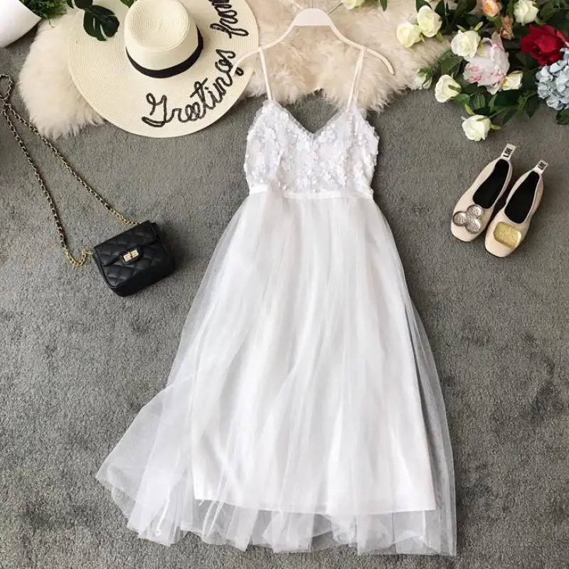 Женское сексуальное платье Vestidos летнее v образный вырез на тонких бретелях