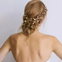 1 set pearl hair clip for women elegant bridal headdress hair pins hair pin hair stick girl hair accessories