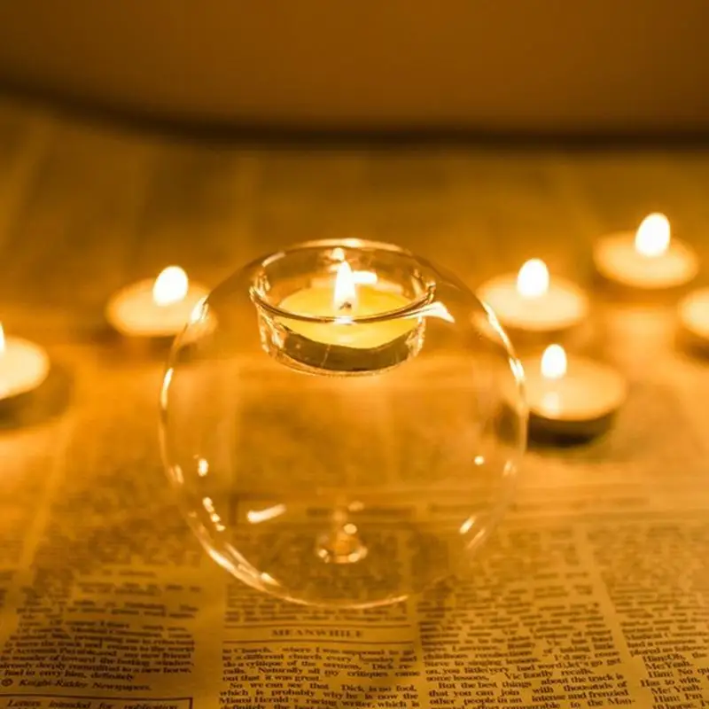 Adeeing 8 см круглый стеклянный подсвечник винтажные хрустальные подсвечники