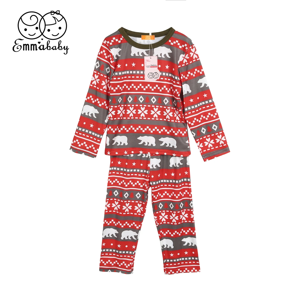 2018 Family Matching Christmas Pajamas Set Women Baby Kids Sleepwear Cartoon Nightwear Clothes | Мать и ребенок