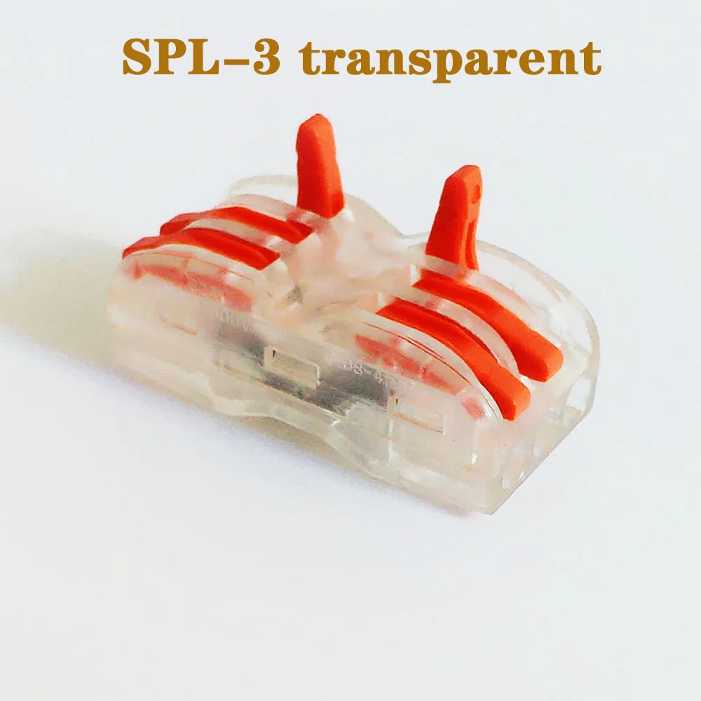 SPL-3 transparent Тип разъем провода разъем питания кабельный разъем 3 шпильки провода разъем терминал электронный teriminal блок подключения - Цвет: SPL-3 transparent