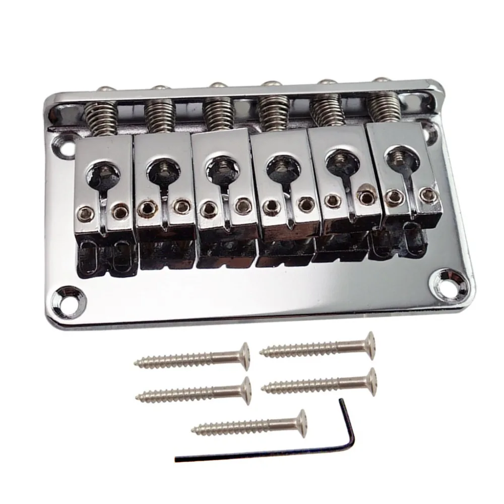 6 String Fixed Type Bridge with Wrench Screws for Electric Guitar Parts Accessories | Спорт и развлечения