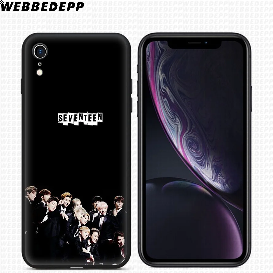 WEBBEDEPP Seventeen Bands Soft Silicone Case for iPhone 11 Pro Xr Xs Max X or 10 8 7 6 6S Plus 5 5S SE |